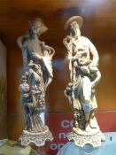 Pair of Resin Oriental Figurines