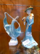 Pair of Lady Figurines