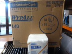 *Box Containing 18 Packs of 56 Wypall L40 Wipers