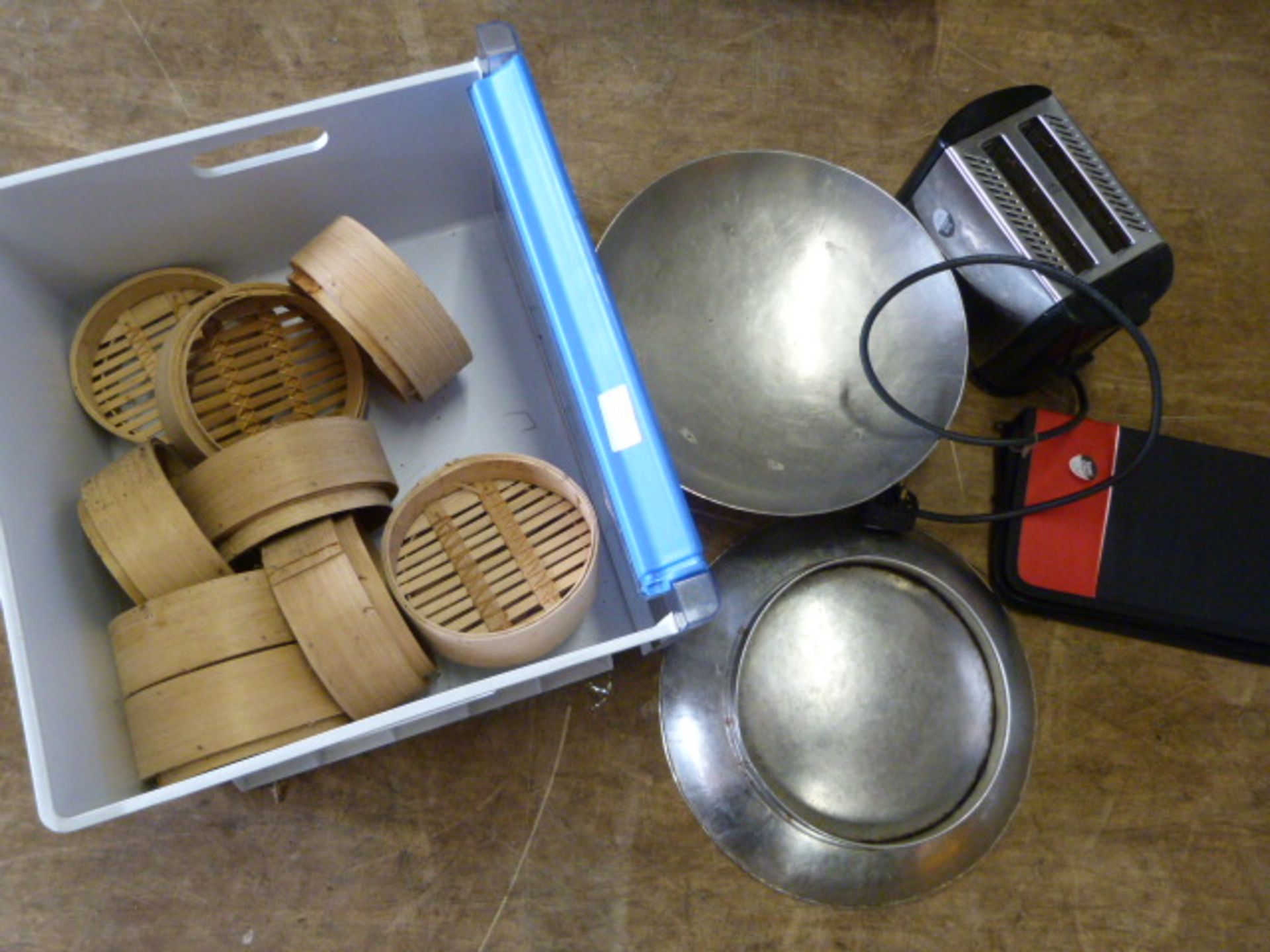 Box Containing Toaster, Steamer, etc.