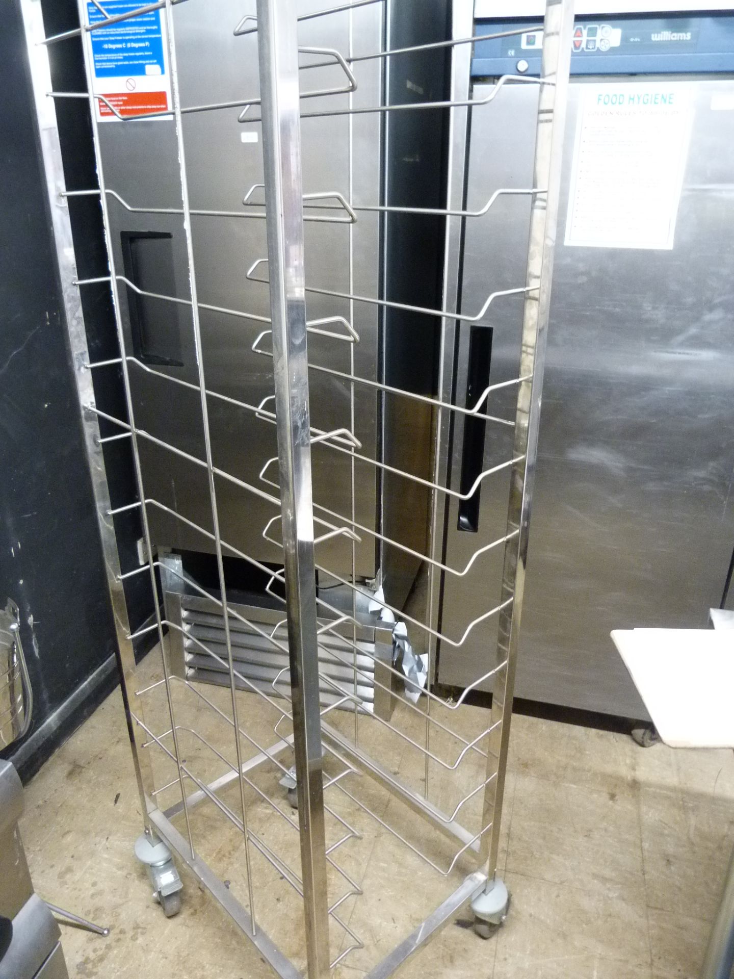 Stainless Steel Tray Rack on Wheels