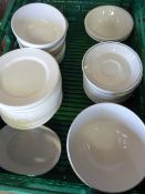 *White China Bowls and Saucers