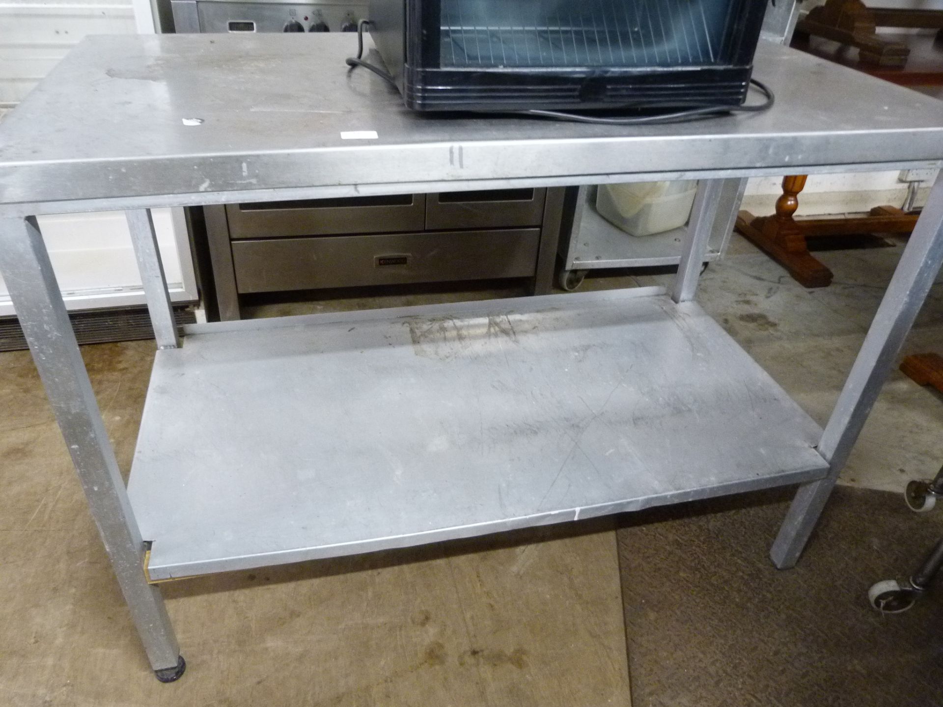 Stainless Steel Preparation Table with Shelf 122x6