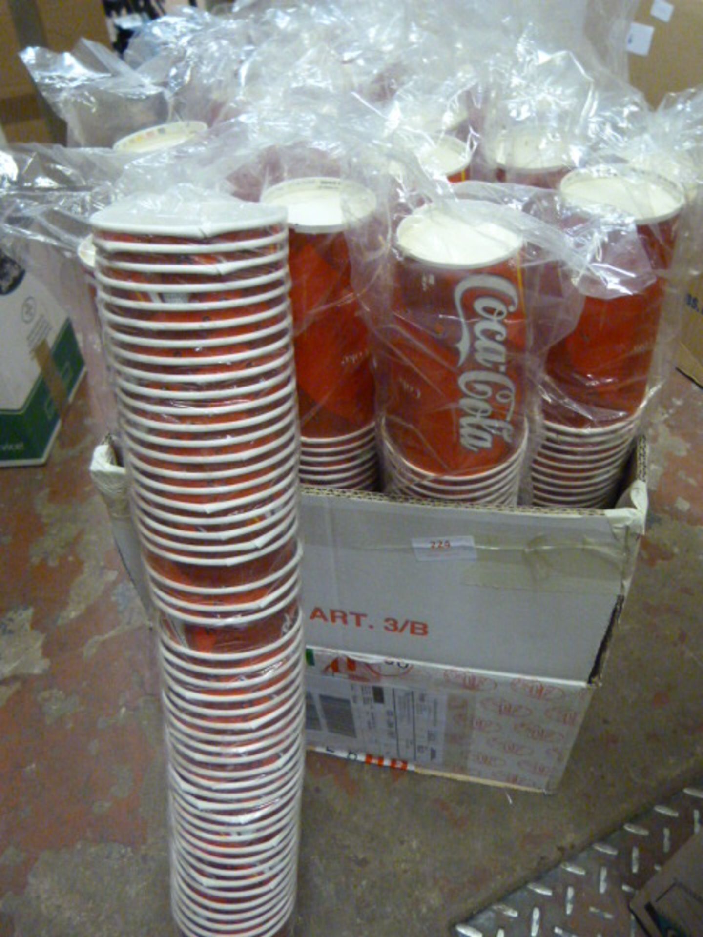 Box of 16oz Paper Coca-Cola Cups