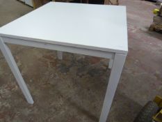 Seven White Table on Metal Frames 75x75x74cm