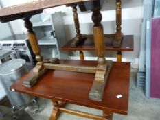 Two Twin Pedestal Wooden Pub Tables