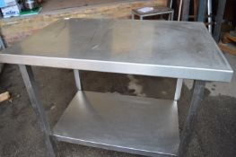 *Stainless Steel Preparation Table with Shelf 100x