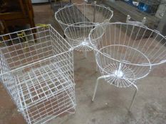 Three Wire Storage Baskets