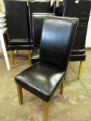 Ten Black Upholstered Chairs