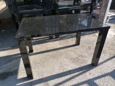 Twenty Four Black Oblong Tables 120x80x73cm