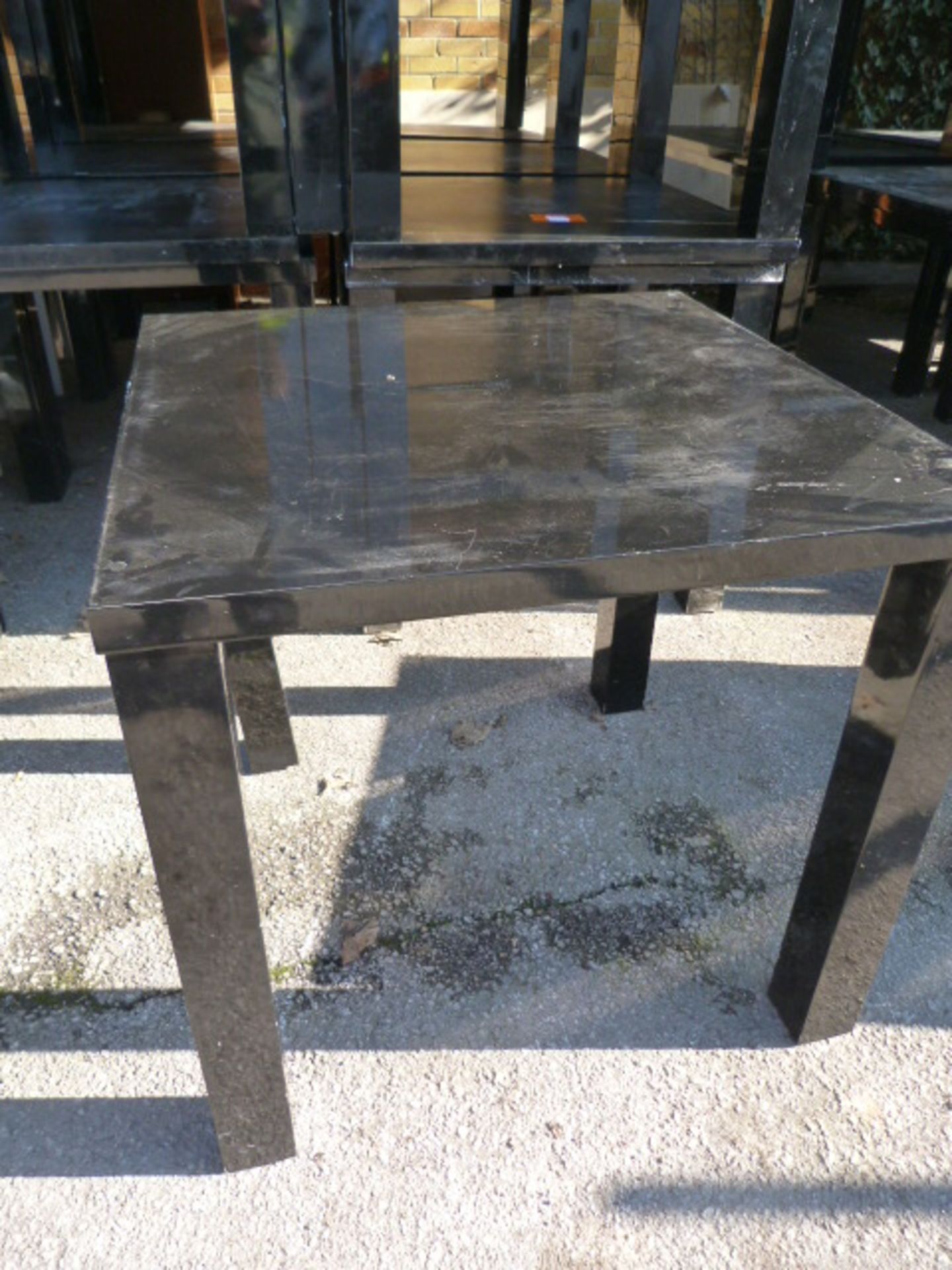 Twenty Three Square Black Tables 80x80x76cm