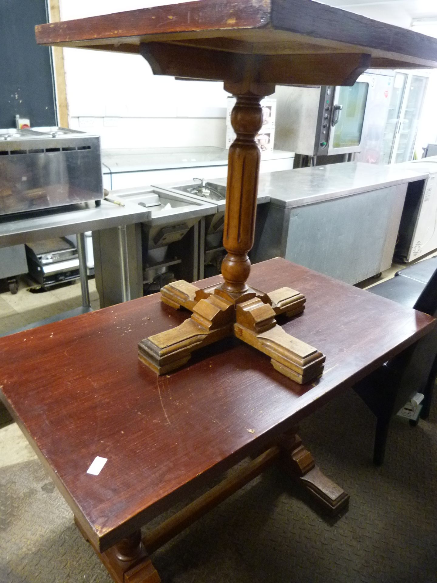 Twin Pedestal and a Single Pedestal Pub Tables