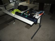 Straight Desk 160x80cm (White & Grey)
