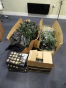 Assorted Christmas Decoration Including Baubles, Artificial Christmas Tree, LED Lights, etc.