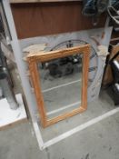 *Gilt Framed Mirror and a Perspex Clock Face