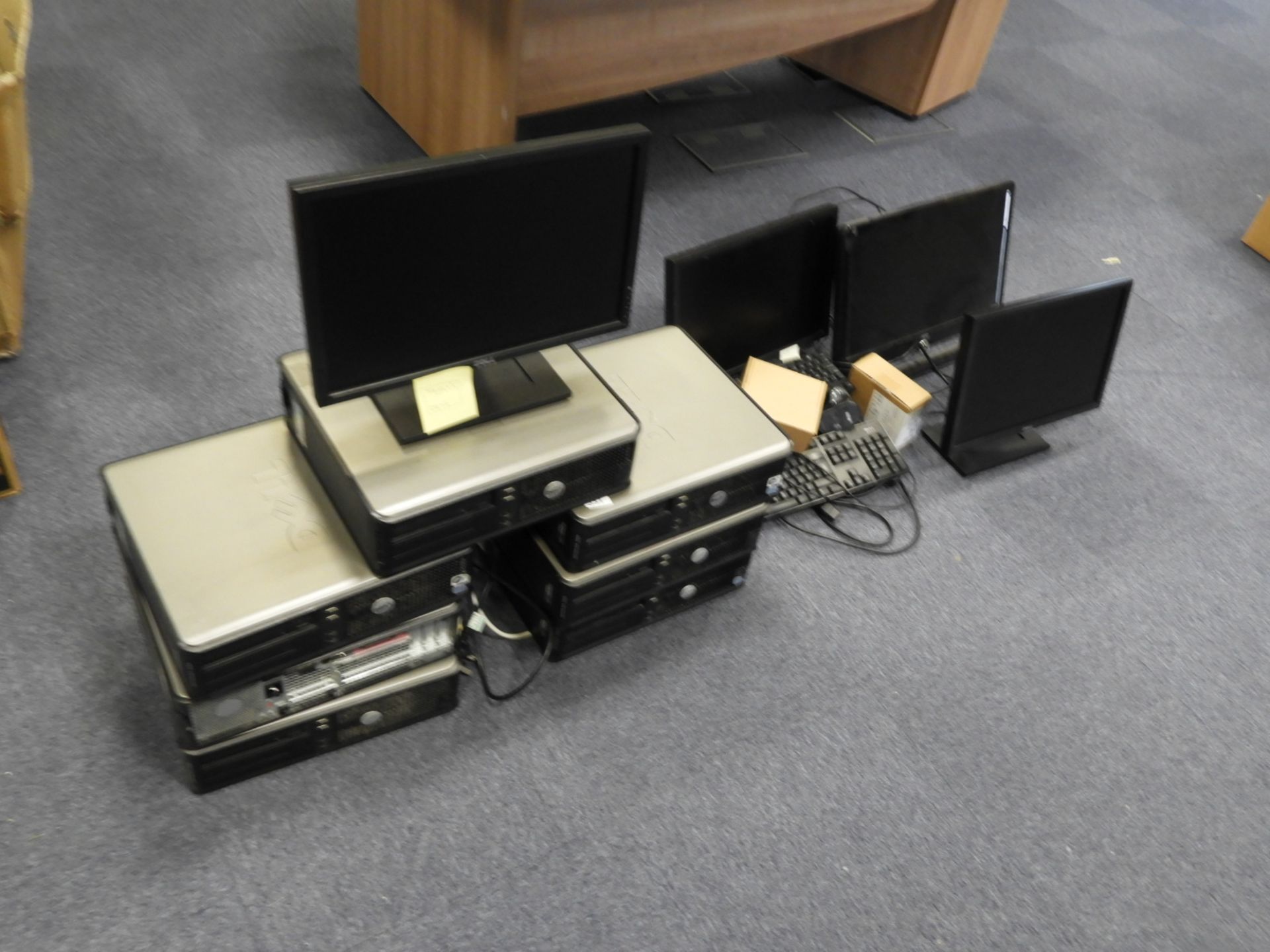 Six Dell Desktop PC, Keyboards, Monitors and Mice etc.