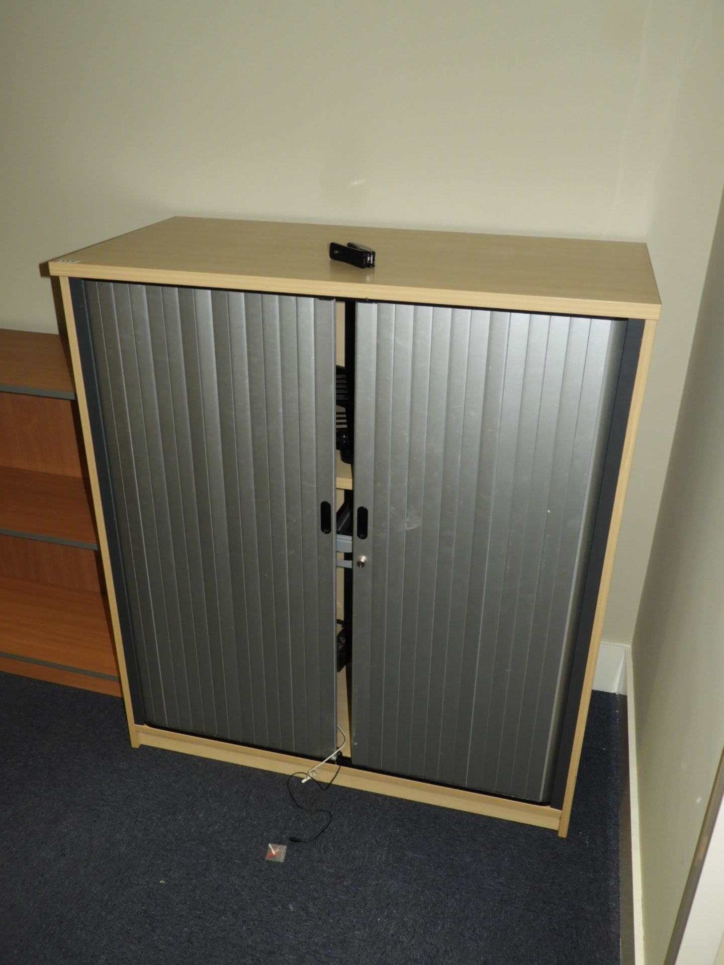 Stationery Cabinet Enclosed by Aluminium Tambour Door