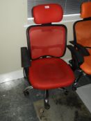Contemporary Style Office Chair (Red)