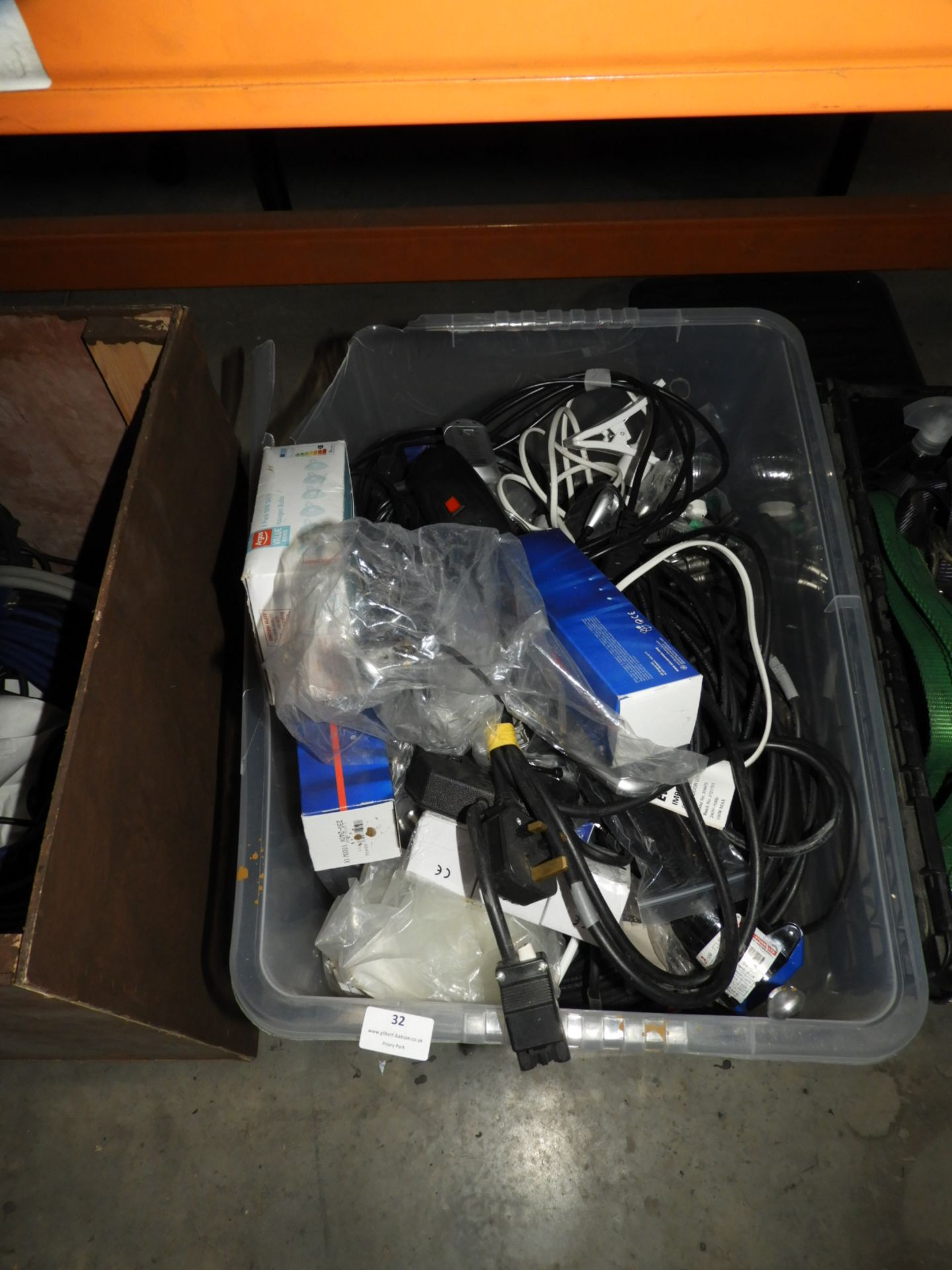 *Box Containing Assorted Theatrical Lights, Audio