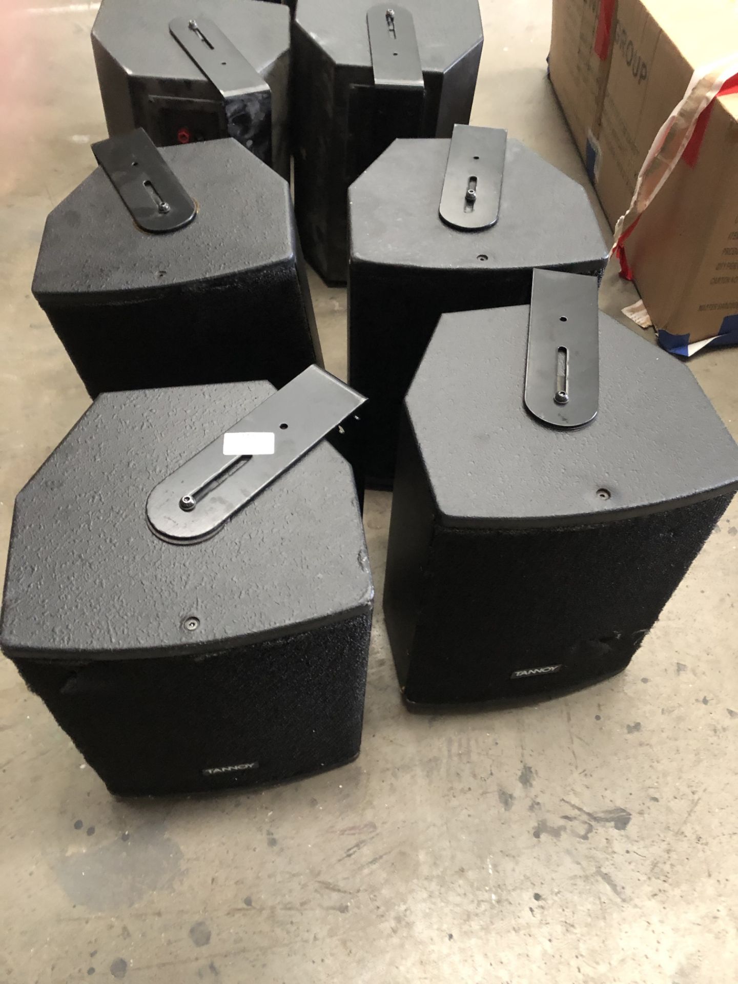 *Four Tannoy V6BLK Speakers with Wall Brackets