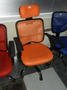 Contemporary Style Office Chair (Orange)
