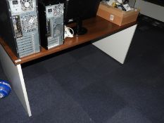 Office Desk 160x80cm (Darkwood & White)