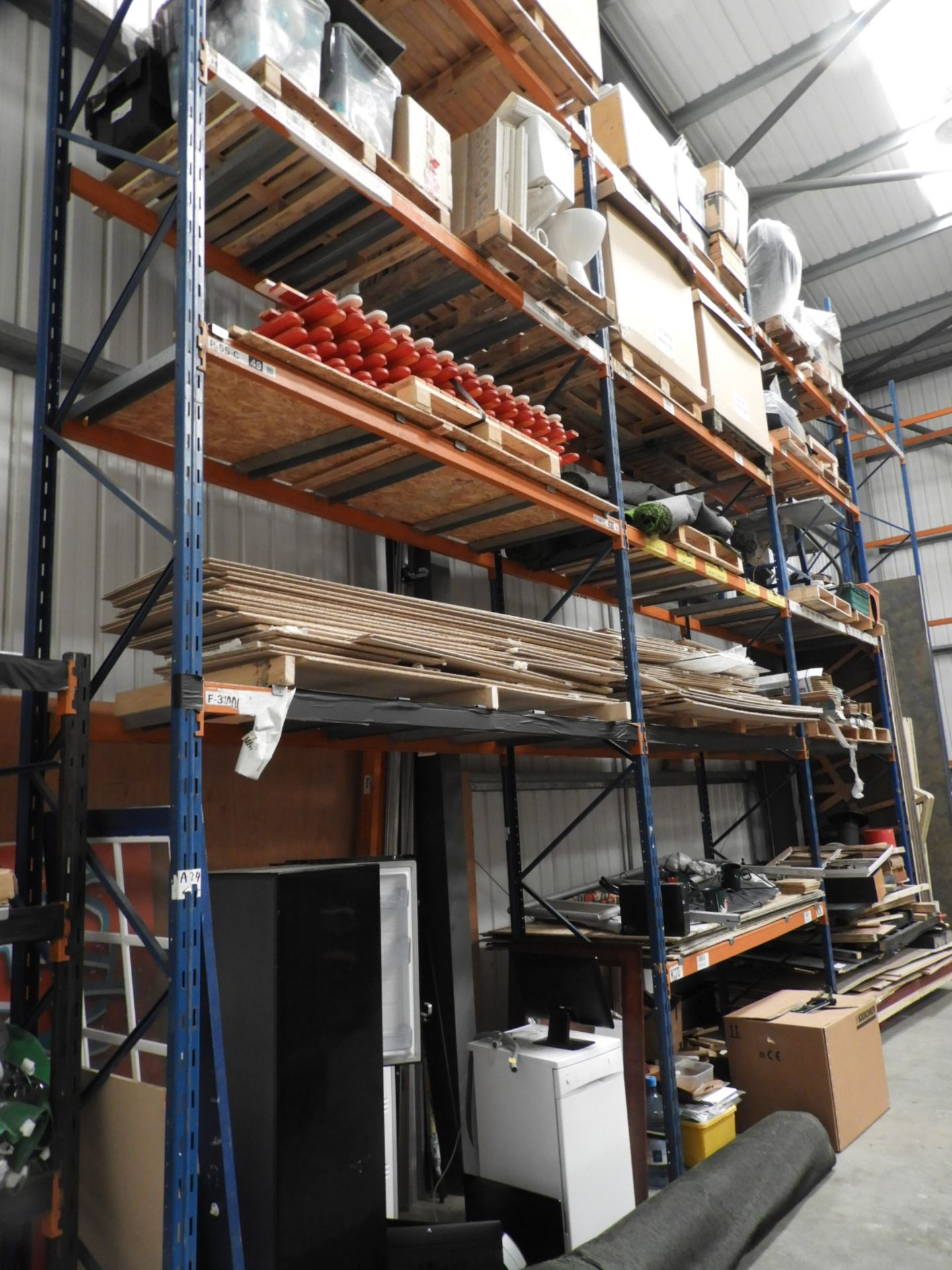 *Three Bays of Tall Pallet Racking Consisting of T