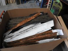 *Pallet Containing Plastic Faux Log for Log Cabine