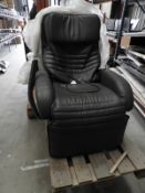 *Grey Leather Electric Reclining Chair