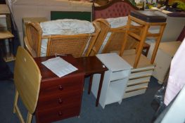 Bedside Cabinets, Small Shelf Unit, Folding Table