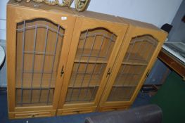 Group of Three Glazed Cabinets