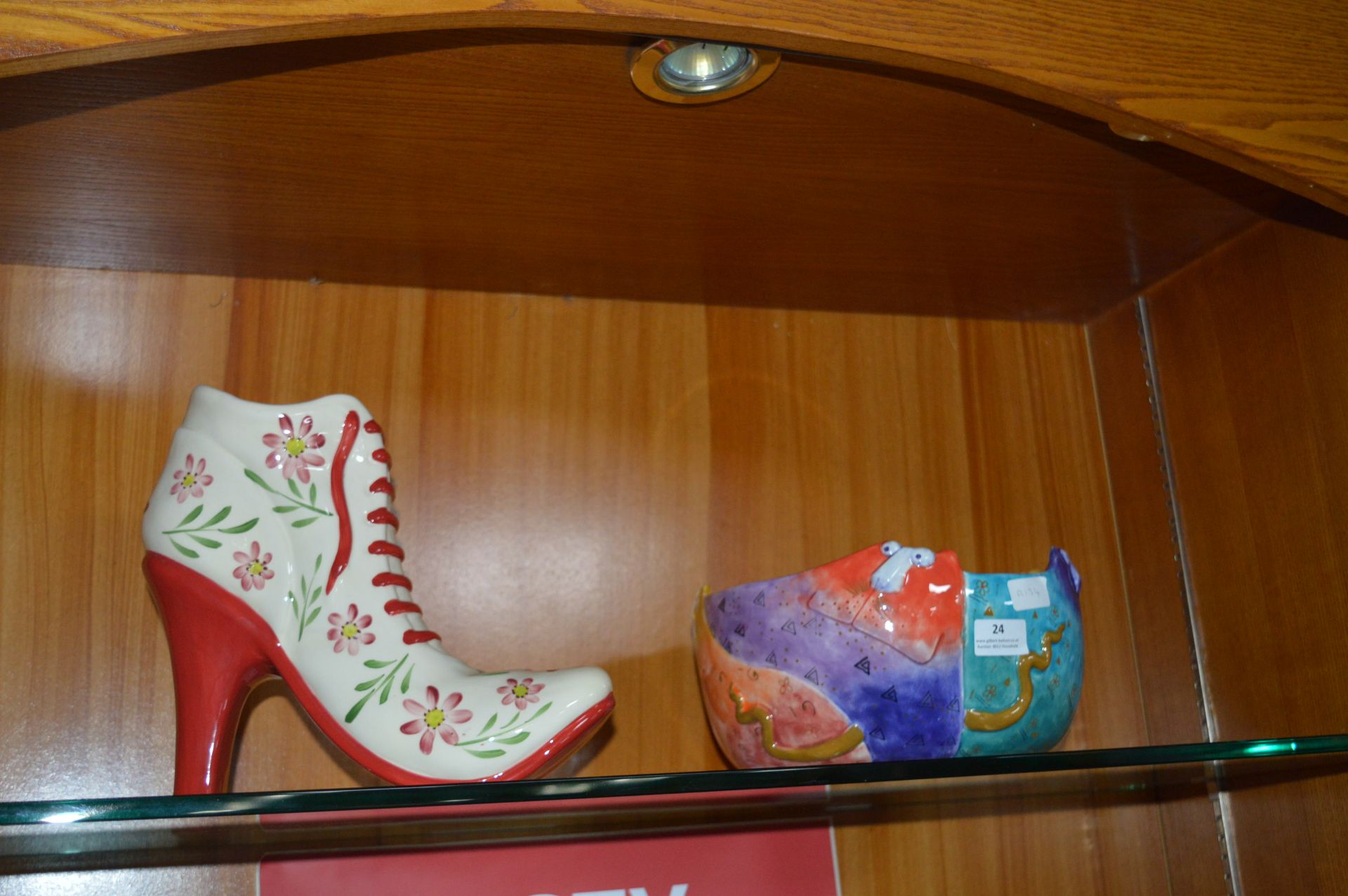 Large Ceramic Shoe and a Bowl