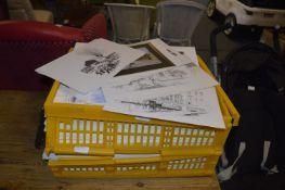 Crate Containing a Large Quantity of Prints by Loc