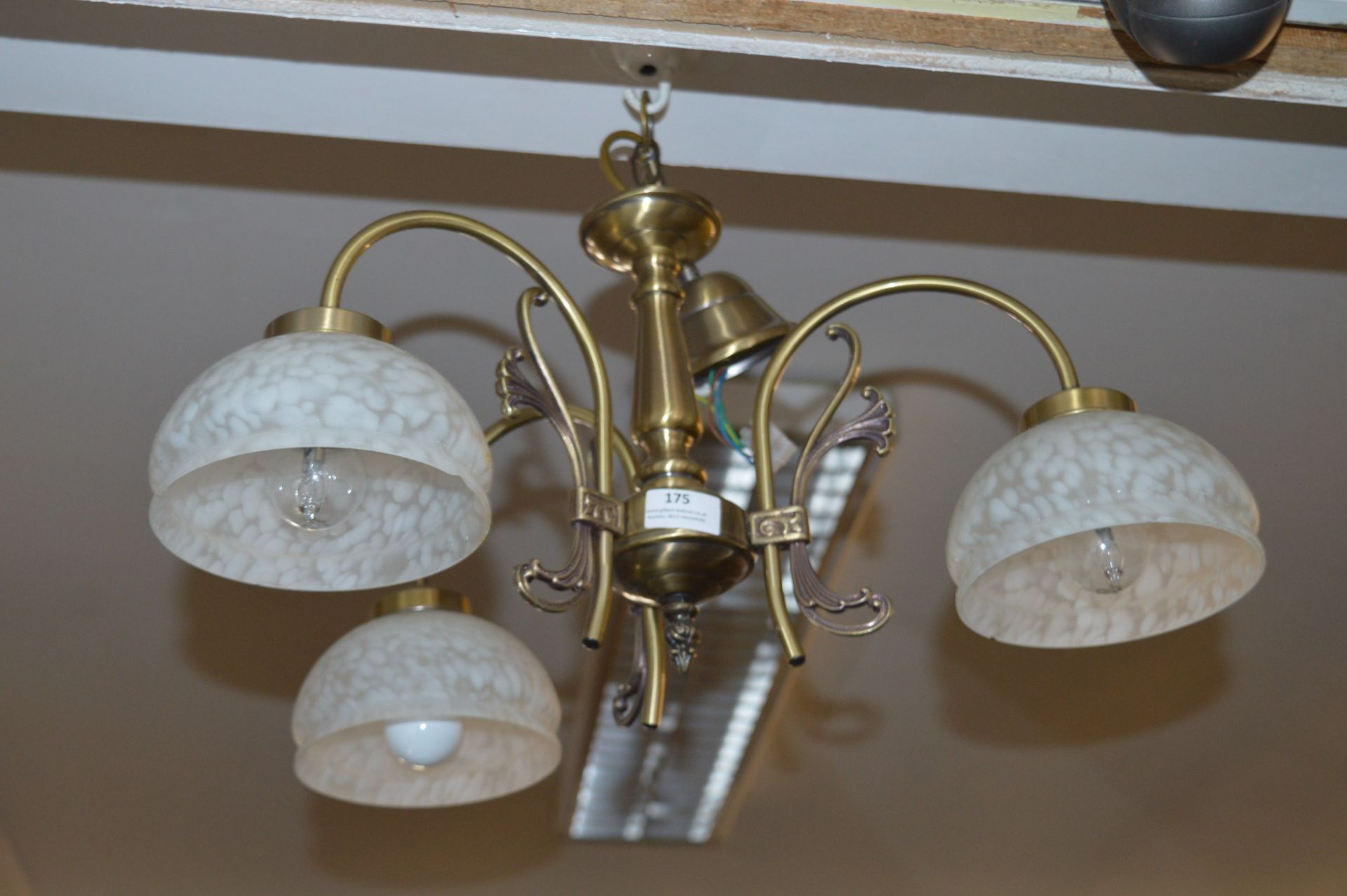 Brass & Glass Light Fitting