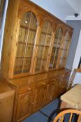 Large Pine Glazed Bookcase/Kitchen Unit