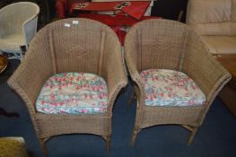 Pair of Cane Armchairs