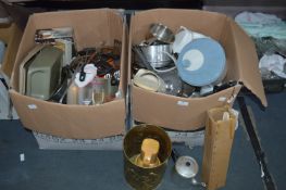 Two Large Boxes of Kitchenware