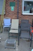 Quantity of Garden Chairs and a Stool etc.