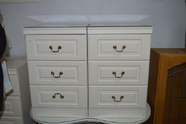 Pair of White Bedside Cabinets