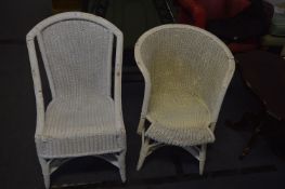 Pair of Lloyd Loom Style Conservatory Chairs