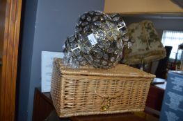 Wicker Basket and a Light Fitting