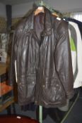 Gents Brown Leather Jacket