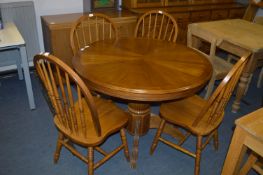 Circular Dining Table with Four Chairs