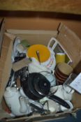 Box Containing Assorted Pottery and KItchenware