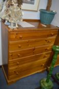 Pine Five Height Chest of Drawers