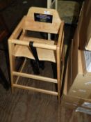 Child's High Seat Chair in Beech Finish