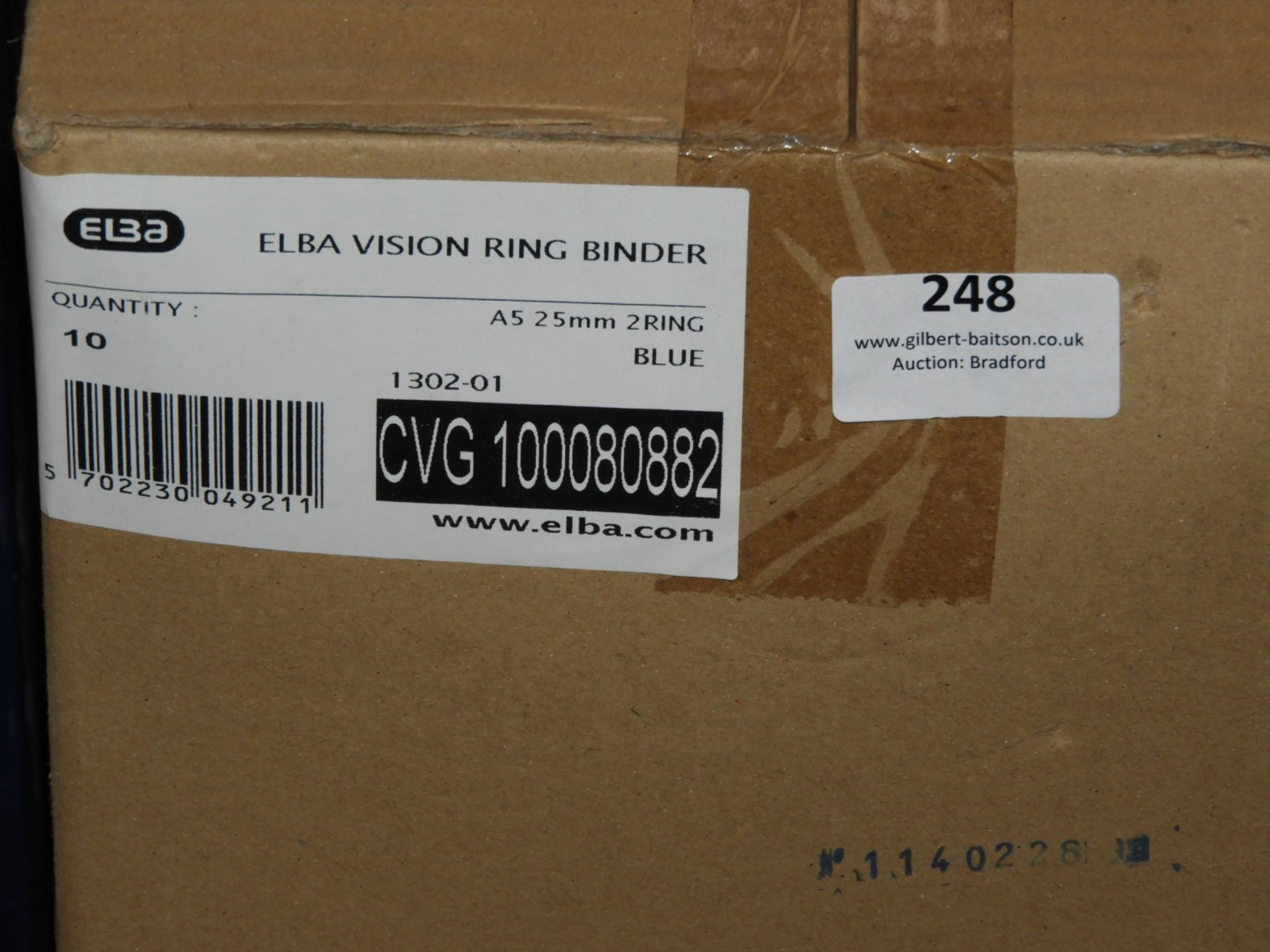 Two Boxes of 10 Elba Vision Ring Binders (Blue)