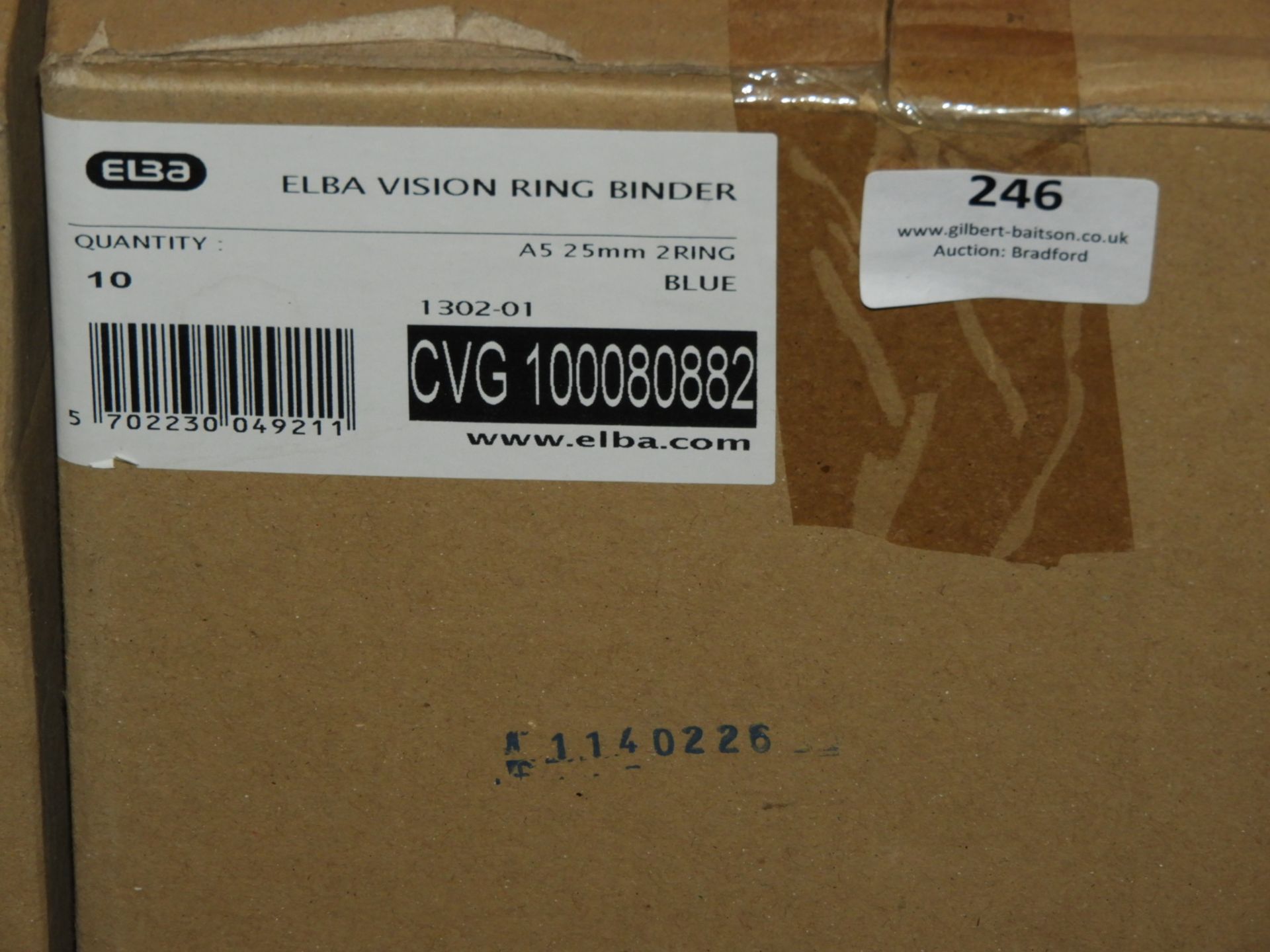 Two Boxes of 10 Elba Vision Ring Binders (Blue)