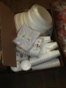 Box Containing Assorted Paper Plates, Polystyrene