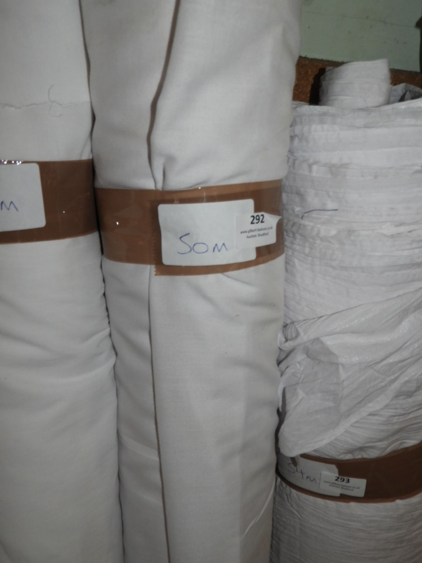 50m Roll of White Fabric